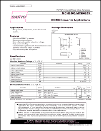 MCH6203 datasheet: DC / DC Converter Applications MCH6203