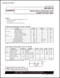 SPI-235-19 datasheet: Ultraminiature photointerrupter (single-transistor type) SPI-235-19