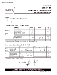 SPI-238-18 datasheet: GaAs Infrared LED Ultraminiature photointerrupter (single-transistor type) SPI-238-18