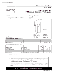 SVC222 datasheet: Varactor Diode for FM Receiver Electronic Tuning Use SVC222