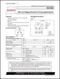 SVC383 datasheet: AM Low Voltage Electronic Tuning Applications SVC383
