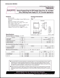 TND303S datasheet: General Purpose Driver for PDP Sustain Pulse Drive, DC / AC Motor Drive, Switching Power Supply, DC / DC Converter Applications TND303S