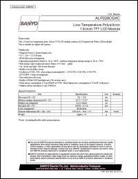 ALP228CGXC datasheet: Low-Temperature Polysilicon 1.8-inch TFT LCD Module ALP228CGXC
