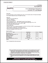 ALP234FCX datasheet: Low-Temperature Polysilicon 2.5-inch TFT LCD Module ALP234FCX