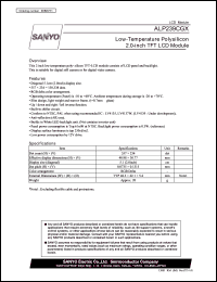 ALP239CGX datasheet: Low-Temperature Polysilicon 2.0-inch TFT LCD Module ALP239CGX