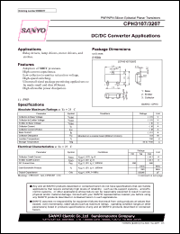 CPH3107 datasheet: PNP Silicon Epitaxial Planar Transistors DC/DC Converter Applications CPH3107