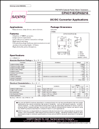 CPH3116 datasheet: PNP Epitaxial Planar Silicon Transistors DC/DC Converter Applications CPH3116