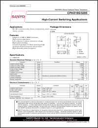 CPH3205 datasheet: NPN Silicon Epitaxial Planar Transistors High-Current Switching Applications CPH3205