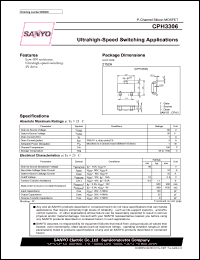 CPH3306 datasheet: P-Channel Silicon MOSFET Ultrahigh-Speed Switching Applications CPH3306