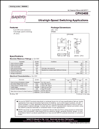 CPH3408 datasheet: N-Channel Silicon MOSFET Ultrahigh-Speed Switching Applications CPH3408