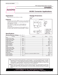 CPH5501 datasheet: PNP Epitaxial Planar Silicon Transistor DC/DC Converter Applications CPH5501