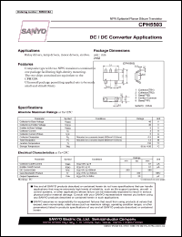 CPH5503 datasheet: NPN Epitaxial Planar Silicon Transistor DC / DC Converter Applications CPH5503