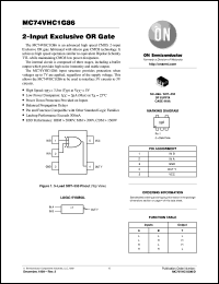 MC74VHC1G86DFT1 datasheet: 2-Input Exclusive OR Gate MC74VHC1G86DFT1