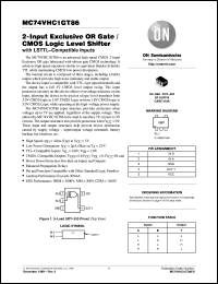 MC74VHC1GT86DFT1 datasheet: 2-Input Exclusive OR Gate / CMOS Logic Level Shifter with LSTTL-Compatible Inputs MC74VHC1GT86DFT1