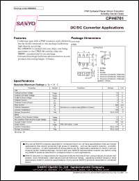 CPH6701 datasheet: PNP Epitaxial Planar Silicon Transistor Schottky Barrier Diode DC/DC Converter Applications CPH6701