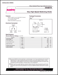 DCB010 datasheet: Silicon Epitaxial Planar Type (Cathode Common) Very High-Speed Switching Diode DCB010