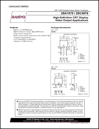2SA1875 datasheet: PNP Epitaxial Planar Silicon Transistors High-Definition CRT Display Video Output Applications 2SA1875
