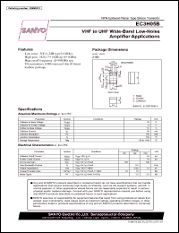 EC3H05B datasheet: NPN Epitaxial Planar Type Silicon Transistor VHF to UHF Wide-Band Low-Noise Amplifier Applications EC3H05B