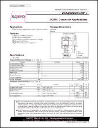 2SA2022 datasheet: PNP Epitaxial Planar Silicon Transistors DC/DC Converter Applications 2SA2022