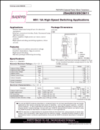 2SA2023 datasheet: PNP Epitaxial Planar Silicon Transistors 60V / 5A High-Speed Switching Applications 2SA2023