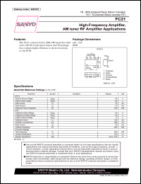 FC21 datasheet: TR: NPN Epitaxial Planar Silicon Transistor FET: N-Channel Silicon Junction FET High-Frequency Amplifier, AM tuner RF Amplifier Applications FC21