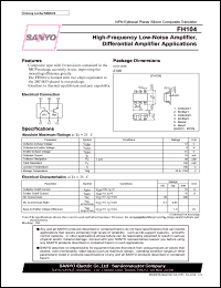FH104 datasheet: NPN Epitaxial Planar Silicon Composite Transistor High-Frequency Low-Noise Amplifier, Differential Amplifier Applications FH104