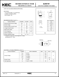 KDR729 datasheet: Schottky Barrier Diode KDR729