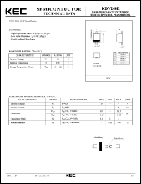 KDV240E datasheet: VCO for UHF Band Radio KDV240E