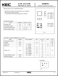 KF881FU datasheet: Cellular Phone KF881FU