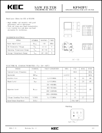 KF942FU datasheet: Cellular Phone KF942FU