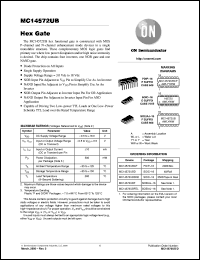 MC14572UBCP datasheet: Hex Gate MC14572UBCP