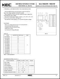 KIA78D05F datasheet: 1A Low Drop Voltage Regulator KIA78D05F