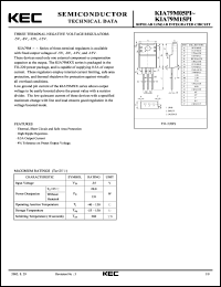 KIA79M05T datasheet: 0.5A 3-Terminal Voltage Regulator KIA79M05T