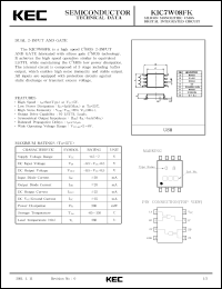 KIC7W08FK datasheet: Dual 2 Input AND Gate KIC7W08FK