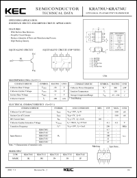 KRA731U datasheet: Built in Bias Resistor KRA731U