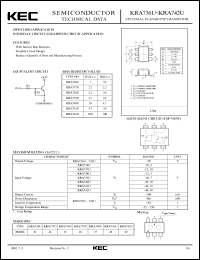 KRA736U datasheet: Built in Bias Resistor KRA736U