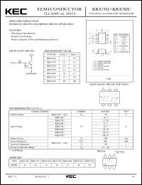 KRA737U datasheet: Built in Bias Resistor KRA737U