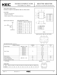 KRA738E datasheet: Built in Bias Resistor KRA738E