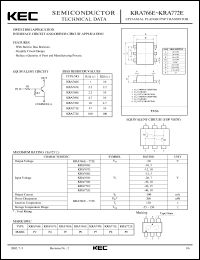 KRA766E datasheet: Built in Bias Resistor KRA766E
