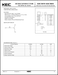KRC282M datasheet: Built in Bias Resistor KRC282M