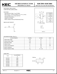 KRC283S datasheet: Built in Bias Resistor KRC283S