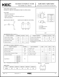 KRC662U datasheet: Built in Bias Resistor KRC662U