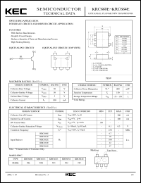 KRC663E datasheet: Built in Bias Resistor KRC663E