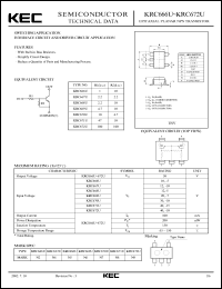 KRC667U datasheet: Built in Bias Resistor KRC667U