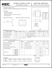 KRC833E datasheet: Built in Bias Resistor KRC833E