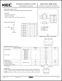 KRC838U datasheet: Built in Bias Resistor KRC838U