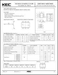 KRC862U datasheet: Built in Bias Resistor KRC862U