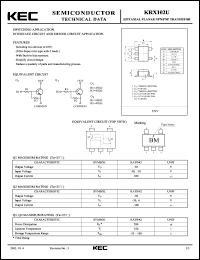 KRX102U datasheet: Built in Bias Resistor KRX102U