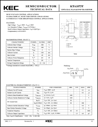 KTA1520S datasheet: High Voltage Application KTA1520S