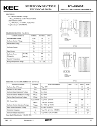 KTA1834D datasheet: General Purpose Transistor KTA1834D